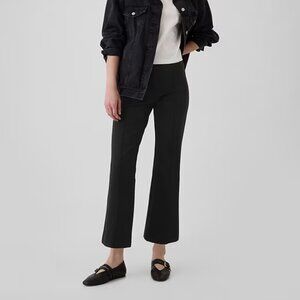 NEW SP Black GAP High Rise Double Knit Crop Kick Pants